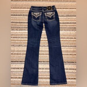 Miss Me Mid-Rise Bootcut Jeans Size 27 EXTRA LONG 34” Inseam - MINT!